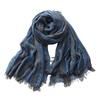 Breathable Cotton Linen Neckerchie Short Tassel Unisex Scarf Soft Striped Scarf  Office