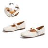 First layer sheepskin Mary Jane shoes women's 2025 summer shallow mouth buckle fashion single shoes casual women's shoes versatile ballet shoes