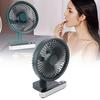 USB Small Desk Fans 4  s Low Noise 180 Degree Automatic Shaking Head Re able 5000mAh Desk Fan with LED Display