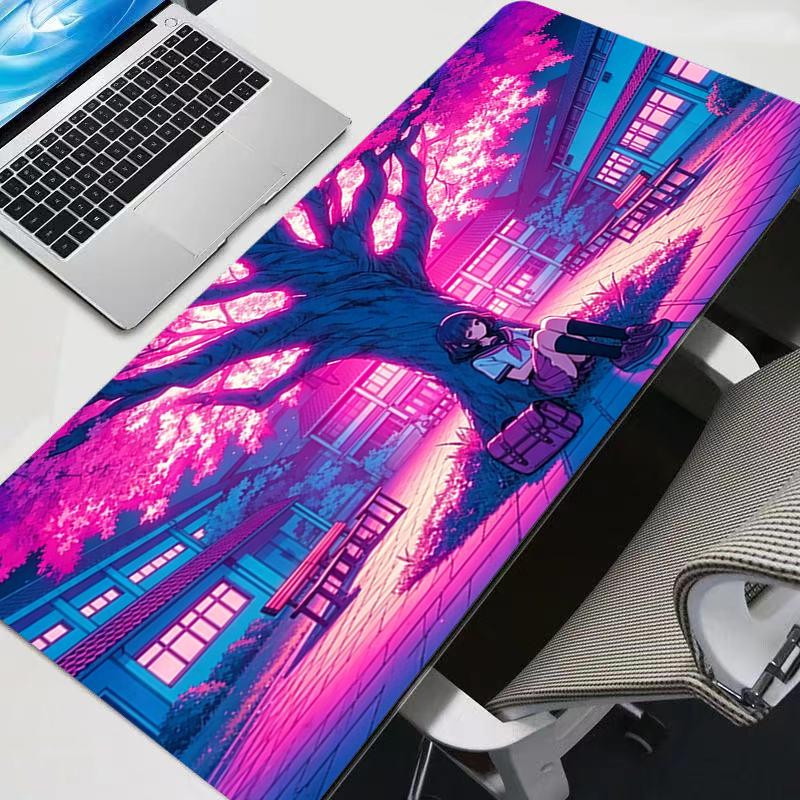 Low pixel Anime Mousepad Anti-slip Rubber Office Deskmat kawaii Game Keyboard Protect Mat HD Printing Computer Gaming MousePad