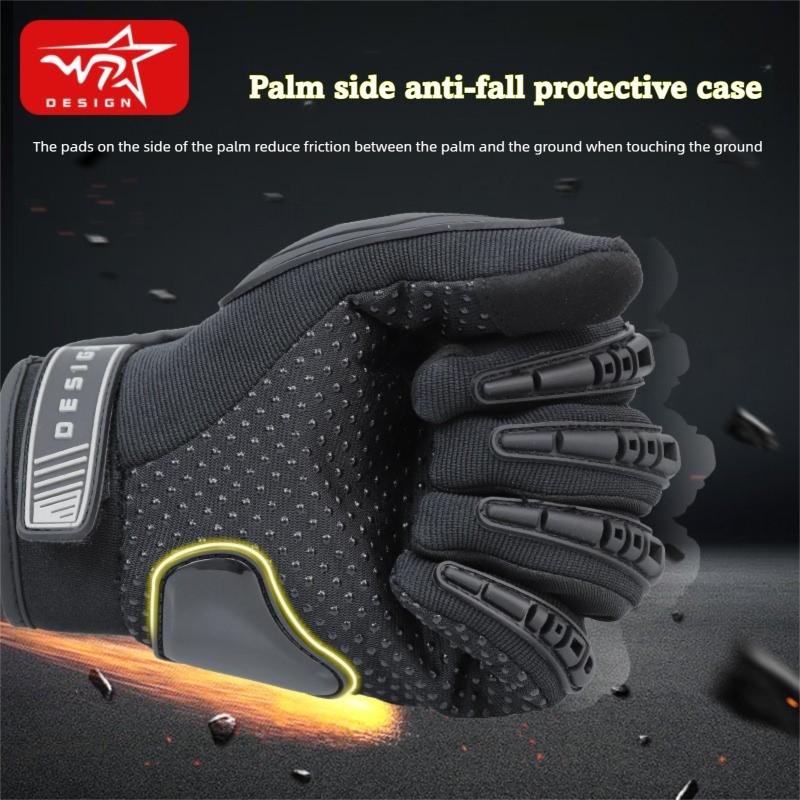 Summer Breathable Full Finger Motorcycle Gloves Non-slip Wear-resistant Motocross Racing Gloves Touch Screen Moto Biker Gloves