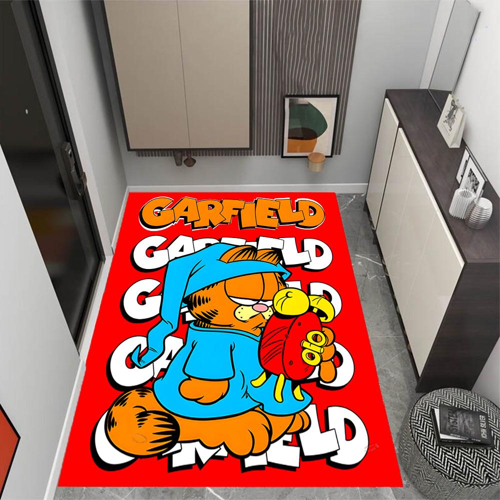 Tappeti Antiscivolo a Tema 'L'Avventura Accogliente di Garfield' - Arredamento per la Casa in Poliestere, Adatti per Camere da Letto, Soggiorni, Ingressi, Studi e Decorazioni