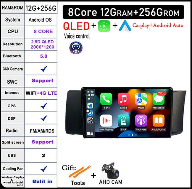 9 Inch RHD DSP Android 14 For Subaru BRZ 2012 - 2016 Car Carplay Stereo Wifi Navigation Player Autoradio Radio GPS Multimedia