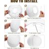 Treela 30 Pack White Chinese Japanese Paper Lanterns Decorative Hanging Ball Round Paper Lantern Lamps for Wedding Birthday Party Home Decorations(10
