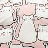 1Pc Cartoon White Cat Pattern Duvet Cover 100% Cotton Comfortable Skin-friendly Comforter Cover for Kids Girls Bedroom Decor
