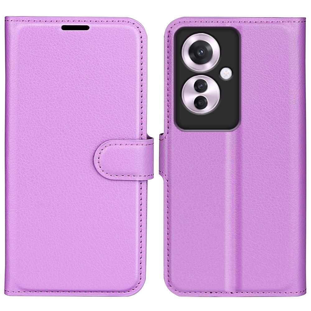 For Oppo Reno11 F 5G Case Litchi Texture PU Leather Phone Cover