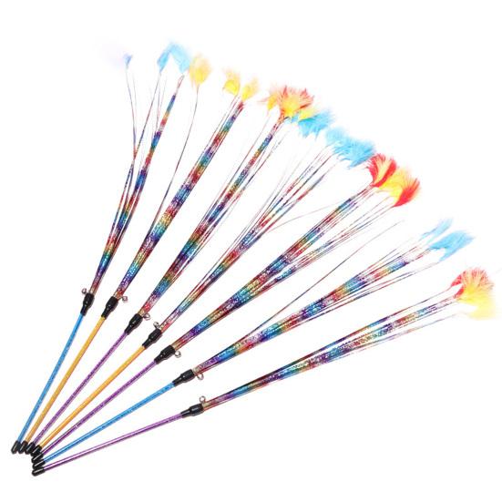 Cat Teaser Sturdy Creative Colorful Funny Cat Stick for Kitty