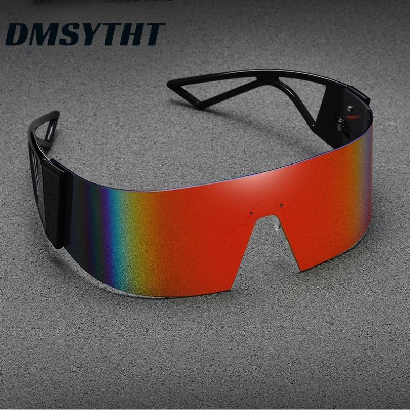 Non-polarized Rimless High Definition One-Piece Frame All-inclusive Sunglasses Men Women Windproof Outdoor Sports Protection Eyeglasses