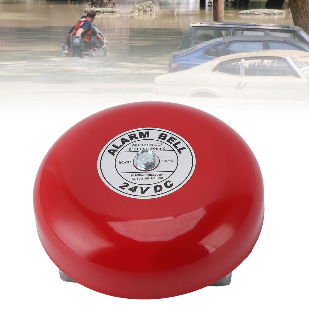 Topincn Alarm , 6 Inch Electric Alarm Sound Portable Aluminum Alloy Security Alarm Alarm 24V Power