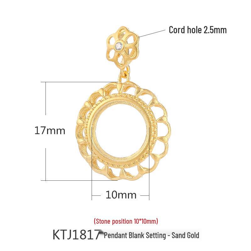 

Sterling Silver S925 Pendant with Amber & Hetian Jade Inlay 925 Silver