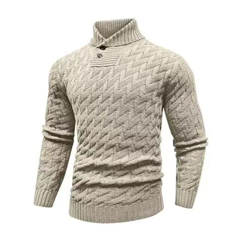 Europäischer Herrenpullover Strickpullover Mode Rundhals Slim Pullover Herrenbekleidung