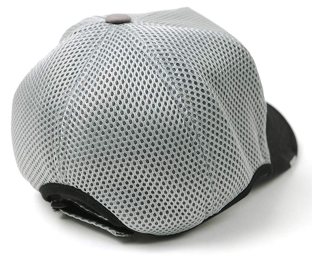 Round Processing Large Size Hat Plain Round Mesh Cap Light Size Adjustment [Big Watch] Men's CPMG-16R Gray/Black
