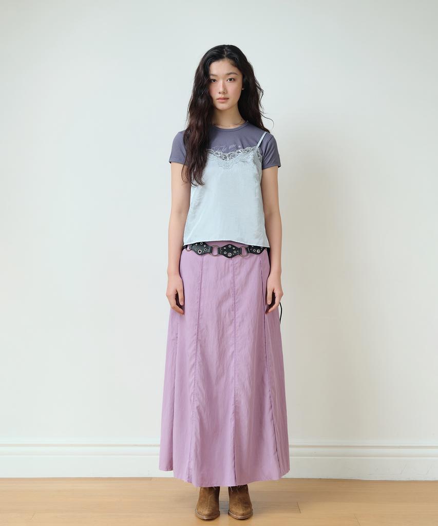 Hombadittingjeu Classic Panel Midi Skirt (Dusty Lilac)