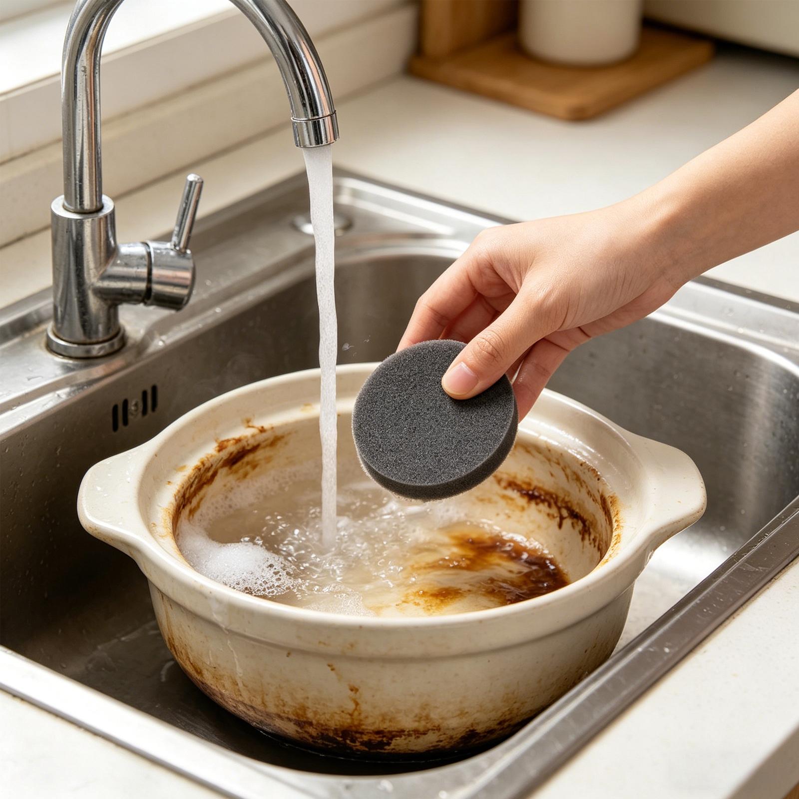 

Stainless Steel Sponge Scrubber Set for Cookware Non-Scratch Durable Reusable Cleaning Pads for Kitchen Use 3 Pieces One Size чорний