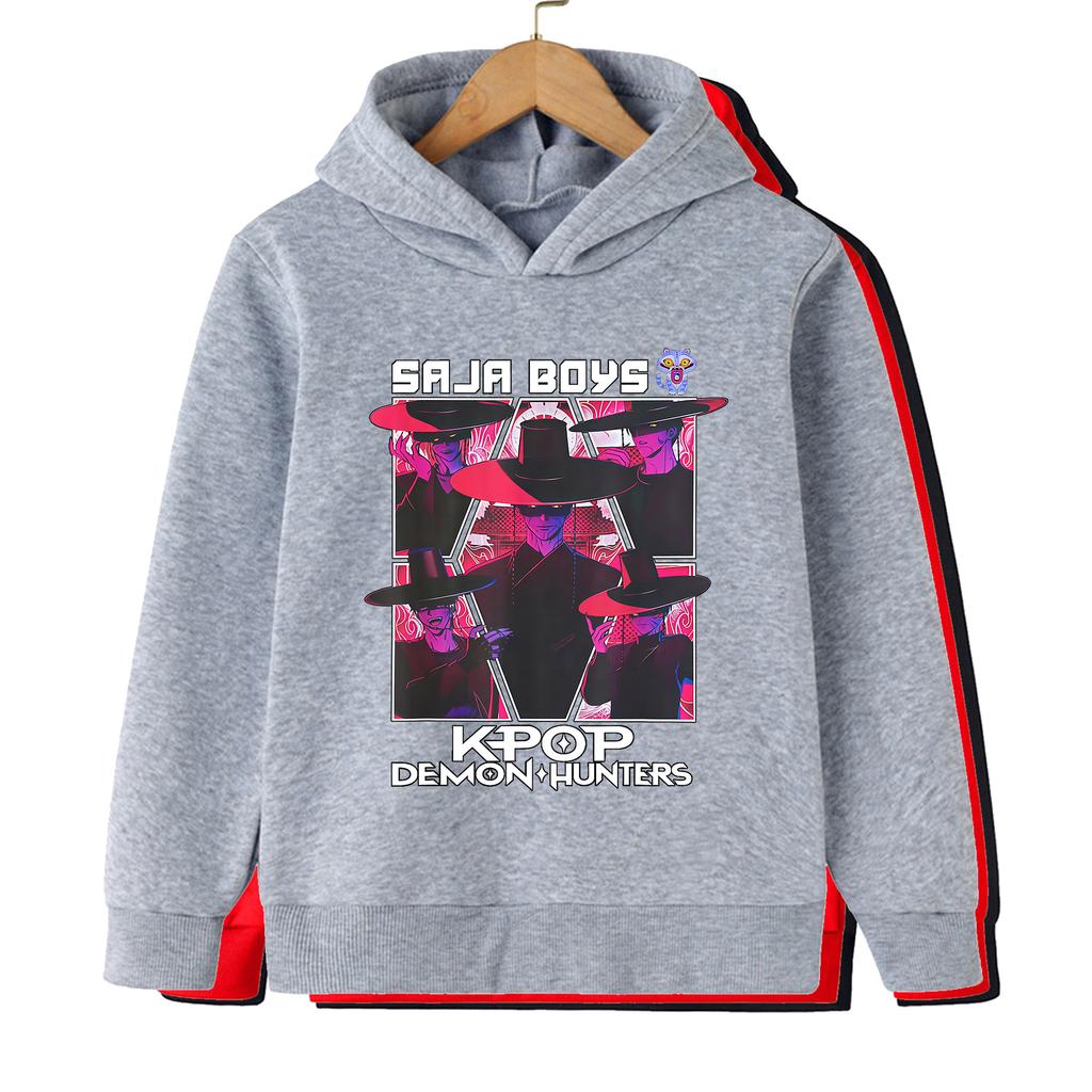 2025 Neu KPop Dämonenjäger Frühling Cartoon Lässig Bedruckt Mädchen Hoodie Mädchen KPop Kinder Jungen Hoodie Top Sweatshirt