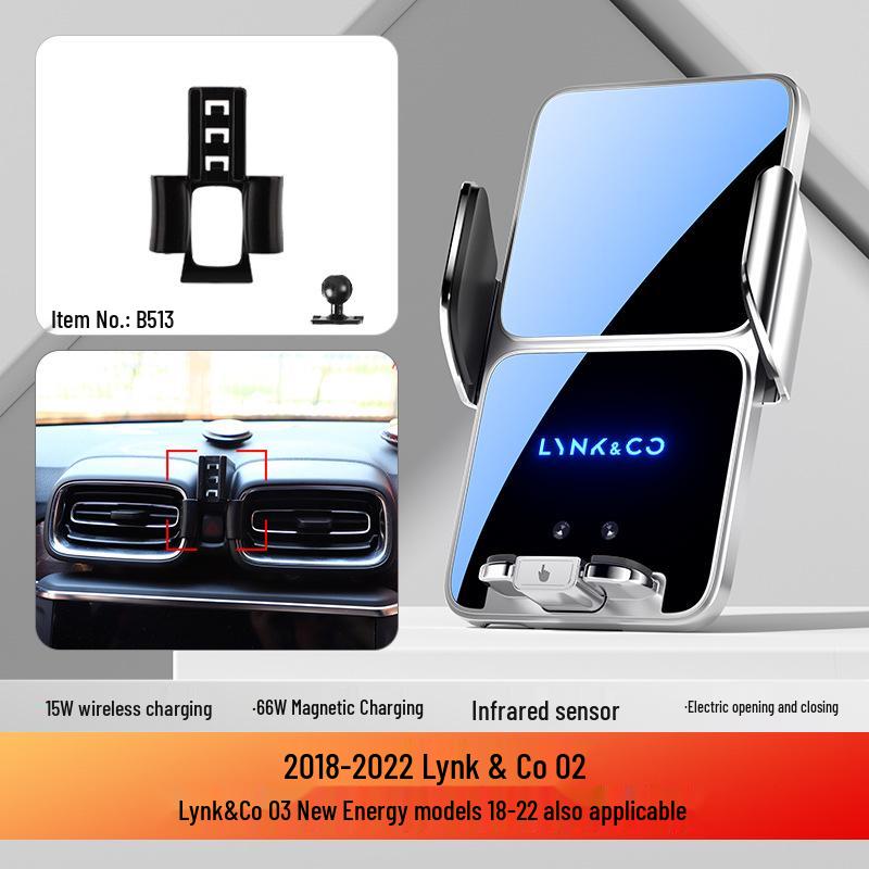 

Lynk & Co Car Phone Holder: Wireless Charging Mount for Models 02, 01, 03, 06, 09, 05