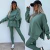 2026 New Spring Women's Casual Skinny Pants Loose Hoodie Set 2 Piece Outfit