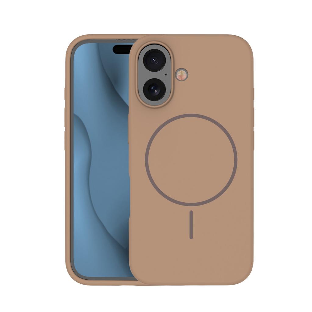 Silicone Thin Mag Cover For Iphone 16 Pro Max 6.9" Brown