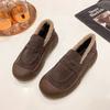 Fleece warm cotton shoes for women in the winter of 2025, new casual soft soles, not tired feet, fleece mother shoes