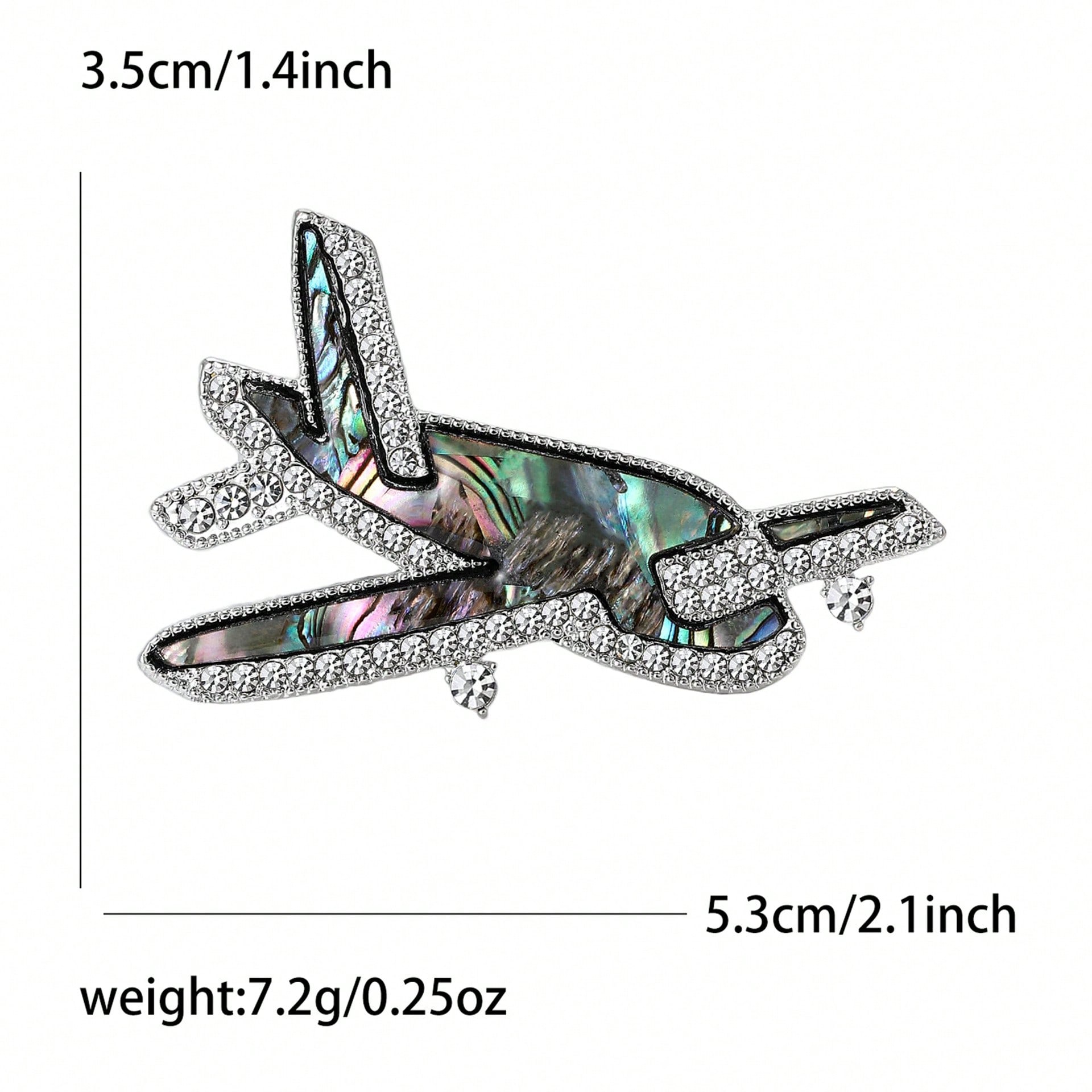 

Корейская мода сплав стразы ракушка самолет броши изысканные высококлассные женские одежда цветок на грудь ювелирные изделия брошь чёрный