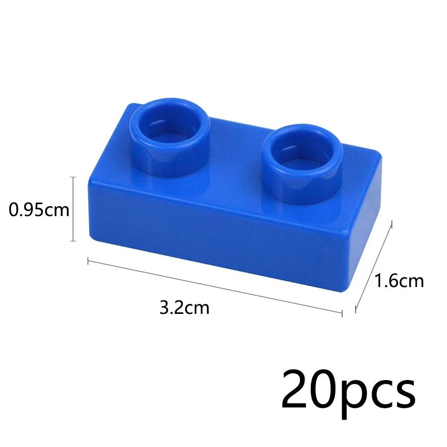Big Size Thin Building Block 1x2 Dots 5 Colors Assembly Accessories Enlighten Large Bricks Compatible Duploes Children Kids Toys
