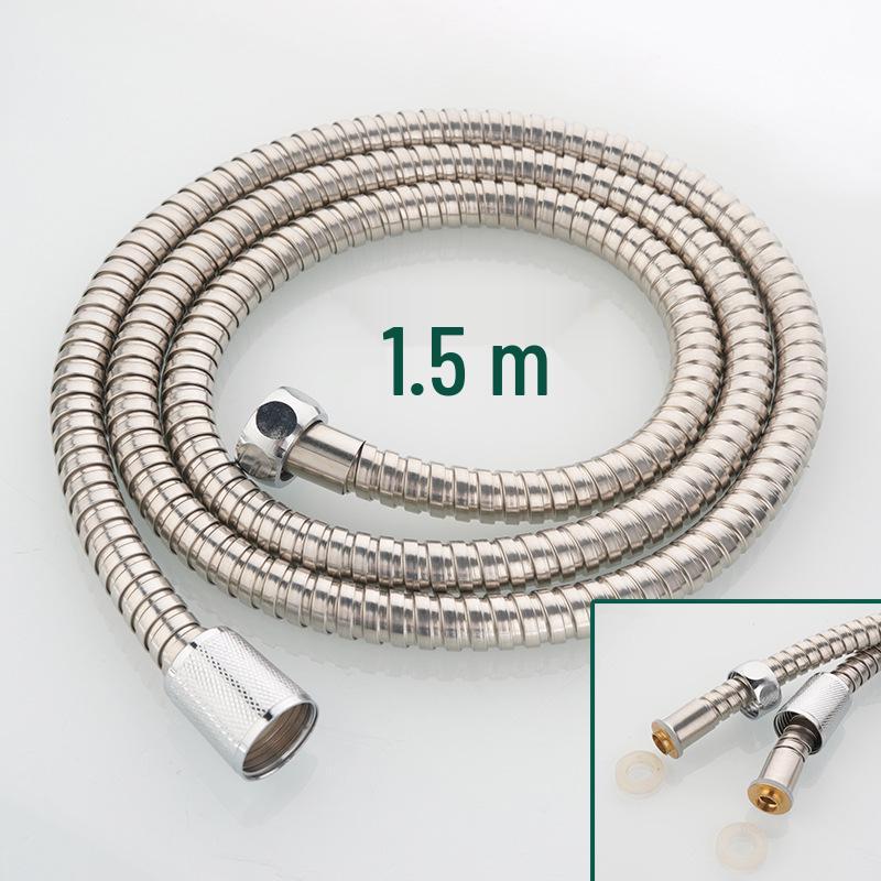 Universal 304 Stainless Steel Shower Hose Set - Thickened Metal Water Heater Accessory Pipe