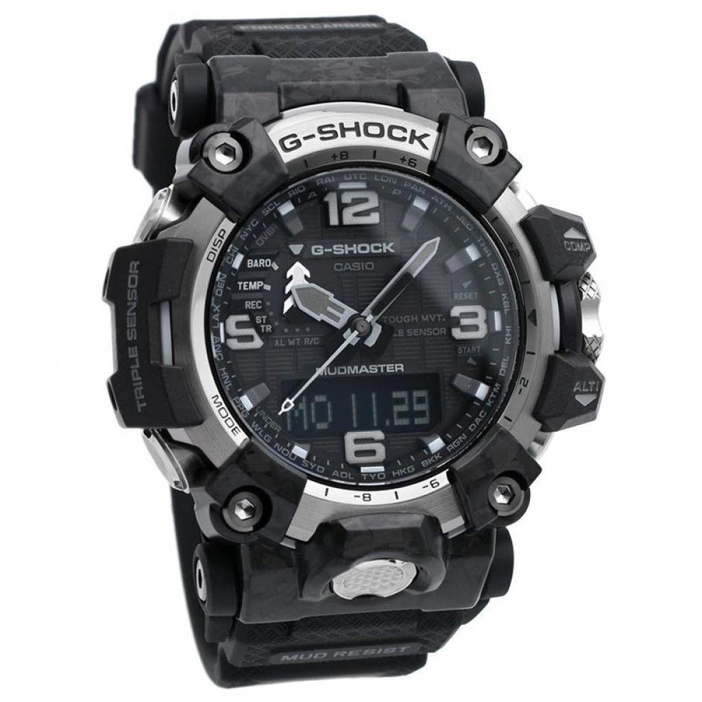 

Восстановленные часы Casio G-Shock Mudmaster Аналогово-цифровые Черный циферблат Солнечные GWG-2000-1A1 200M Мужские часы чёрный