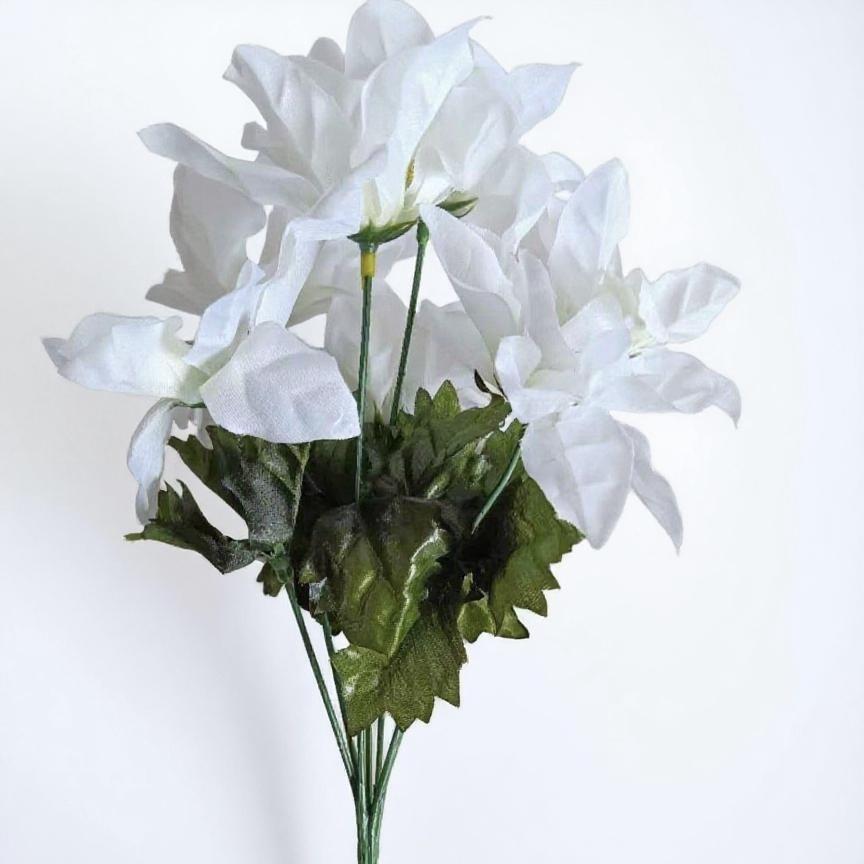 Seven-Head Silk Christmas Bouquet - Decorative Artificial Flowers for Kindergarten & Events