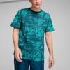 Puma Mercedes-AMG Petronas F1 Graffiti Print Casual Crew Neck T-Shirt Men Tops Blue 624016-87