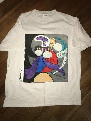 Przedruk Un Tr Vtg Pablo Picasso Kubizm Artysta Pop Fineart 80S 90S Koszulki unisex