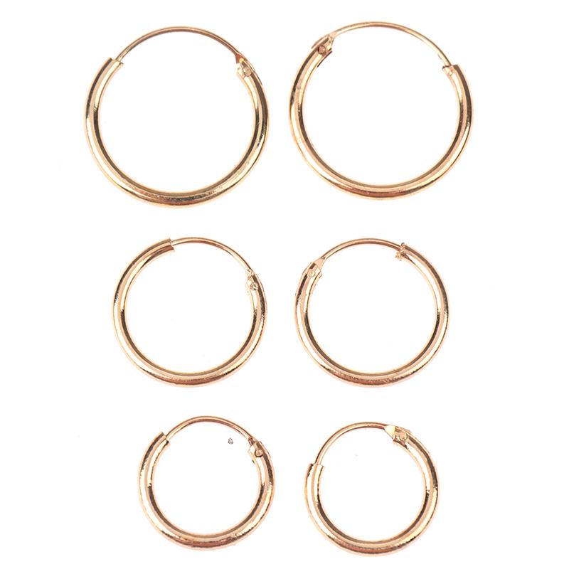 

3 пары/набор женских простых круглых маленьких сережек-гвоздиков для ушей