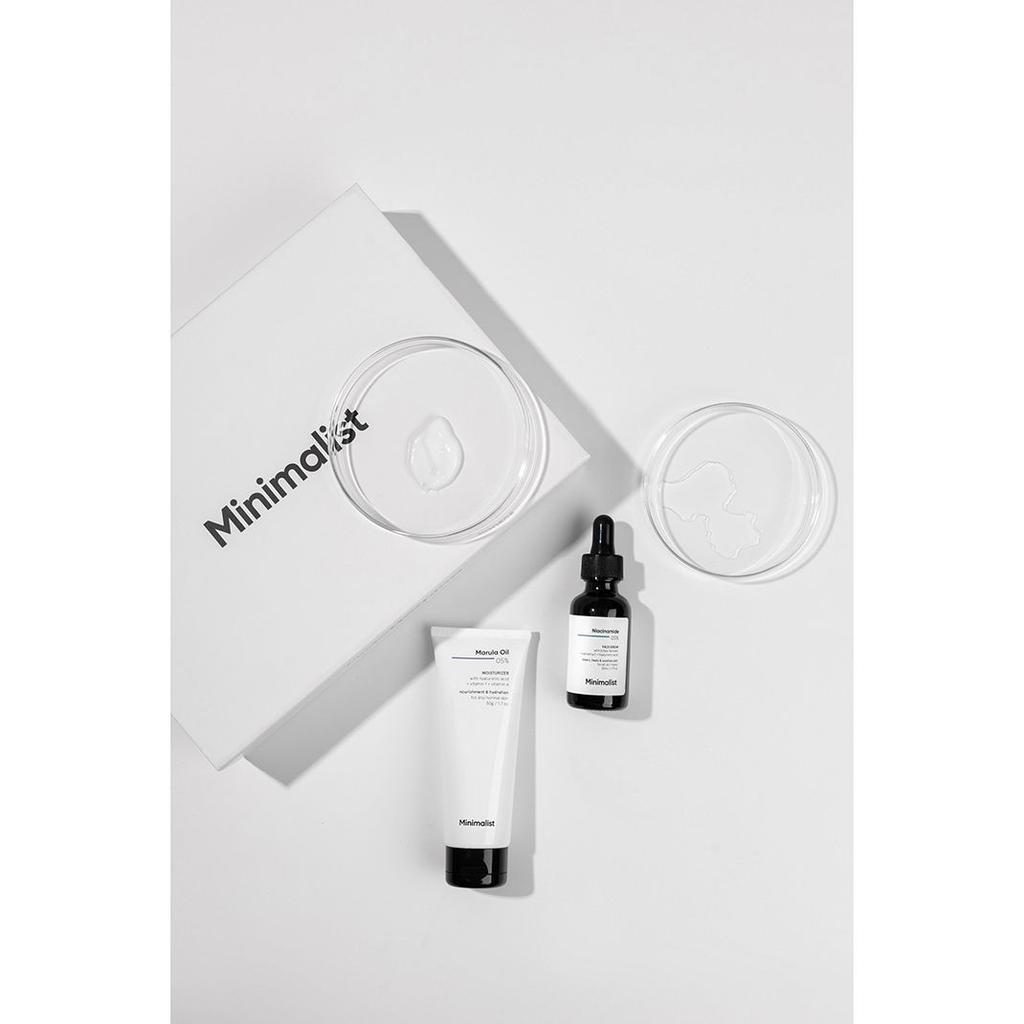 Gift Set for Skin Moisturizing and Restoration (30 Ml + 50 G), Hydrating & Repairing Skincare Gift Set, Minimalist