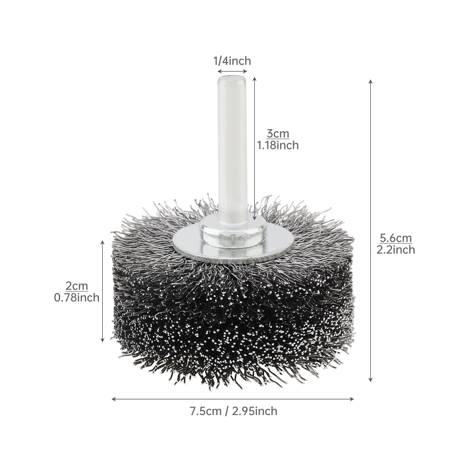 

2-дюймовая и 3-дюймовая щетка из углеродистой стали с хвостовиком 1/4 дюйма для насадки-дрель/электрошлифовальных машин/удаления краски/ржавчины/коррозии 3 Inch