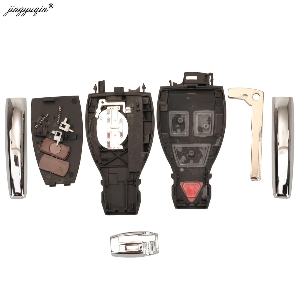 jingyuqin 2/3/4 Buttons Car Key Shell For Mercedes Benz B C E ML S CLK CL Modified Replacement Smart Auto Key Case Upgrade