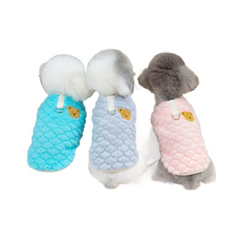 Pomeranian & Teddyfleece: Dreifarbige Haustierkleidung für kleine Hunde - Warme Herbst-/Winterbekleidung