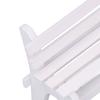 1:12 Scale Dollhouse Wooden Bench High Simulation Miniature Bench Furniture Model White