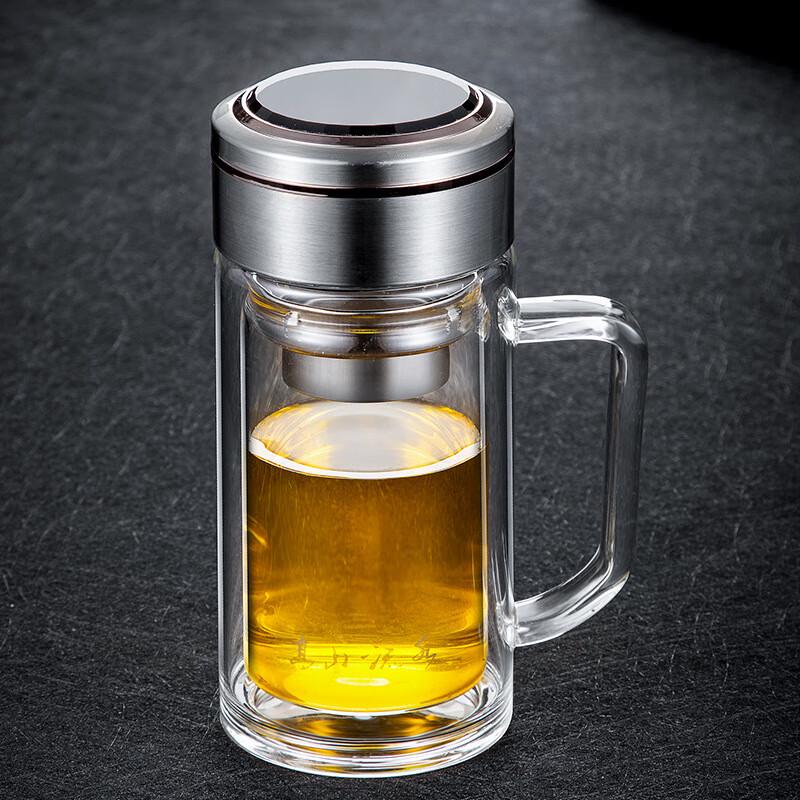 Duo Li Double-Layer Borosilicate Glass Mug with Handle
