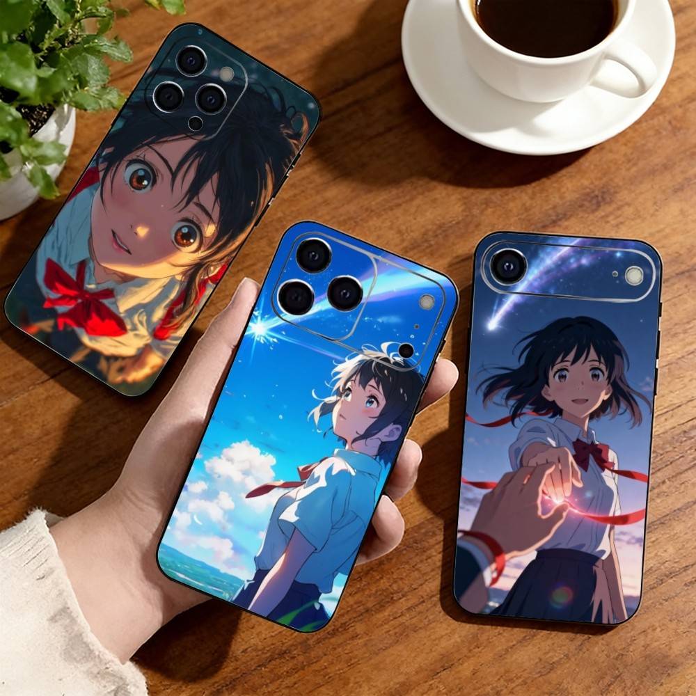 Mitsuha Miyamizu Phone Case For iPhone17,16,15,14,13,12,11 Plus,Pro Others Soft Black Cover