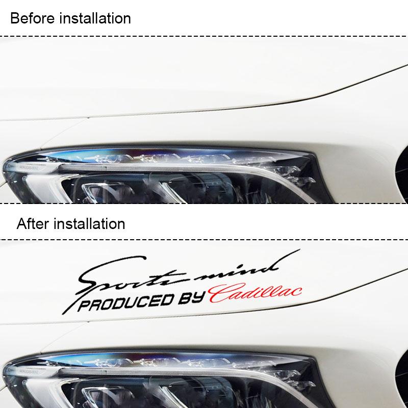 Car Light Eyebrow Sticker Personalized Headlight Decal For Cadillac XT5 XTS CTS BLS SLS DTS SRX Escalade Tiburon Deville