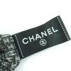 Excellent CHANEL Métiers d'Art Collection COCO Mark Ribbon Scrunchie Gray silk Used