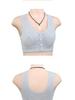 Front Button Cotton Bra for Middle-Aged & Elderly Women - Plus Size Vest Style, Solid Color.