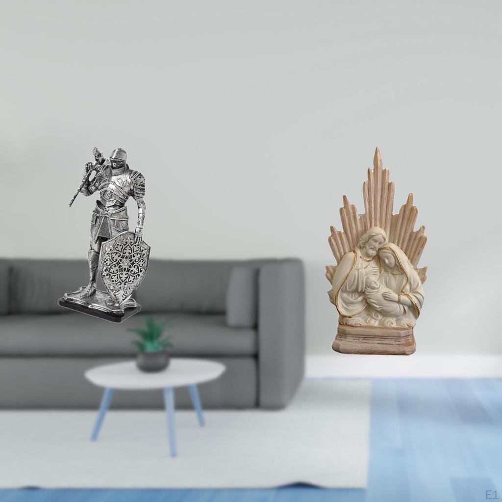 Nordic Knight Resin Figurine Abstract Art Sculpture for Desk Cabinet Office Table Centerpiece