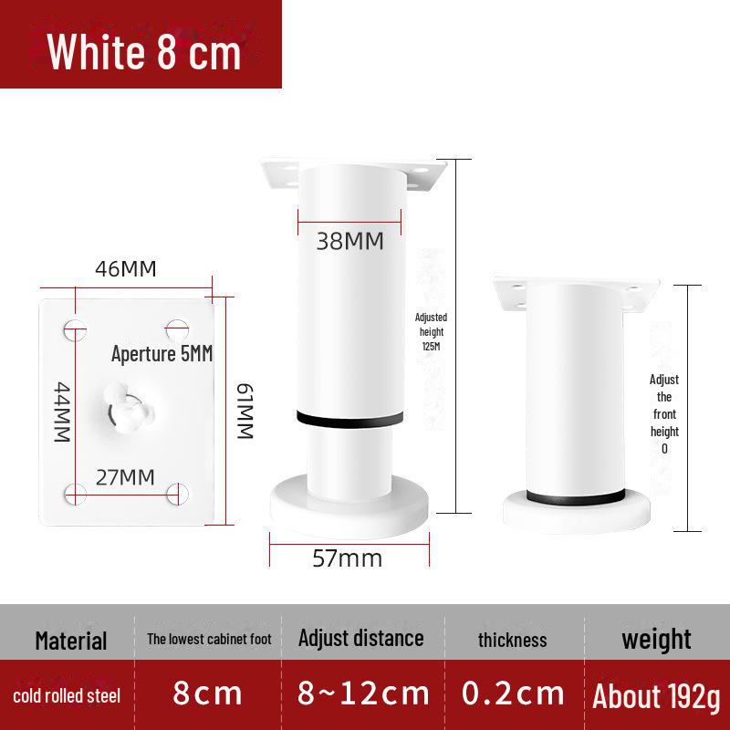 Adjustable Telescopic Sofa & Table Legs - Round Height-Adjustable Cabinet, Coffee Table, & TV Stand Support.
