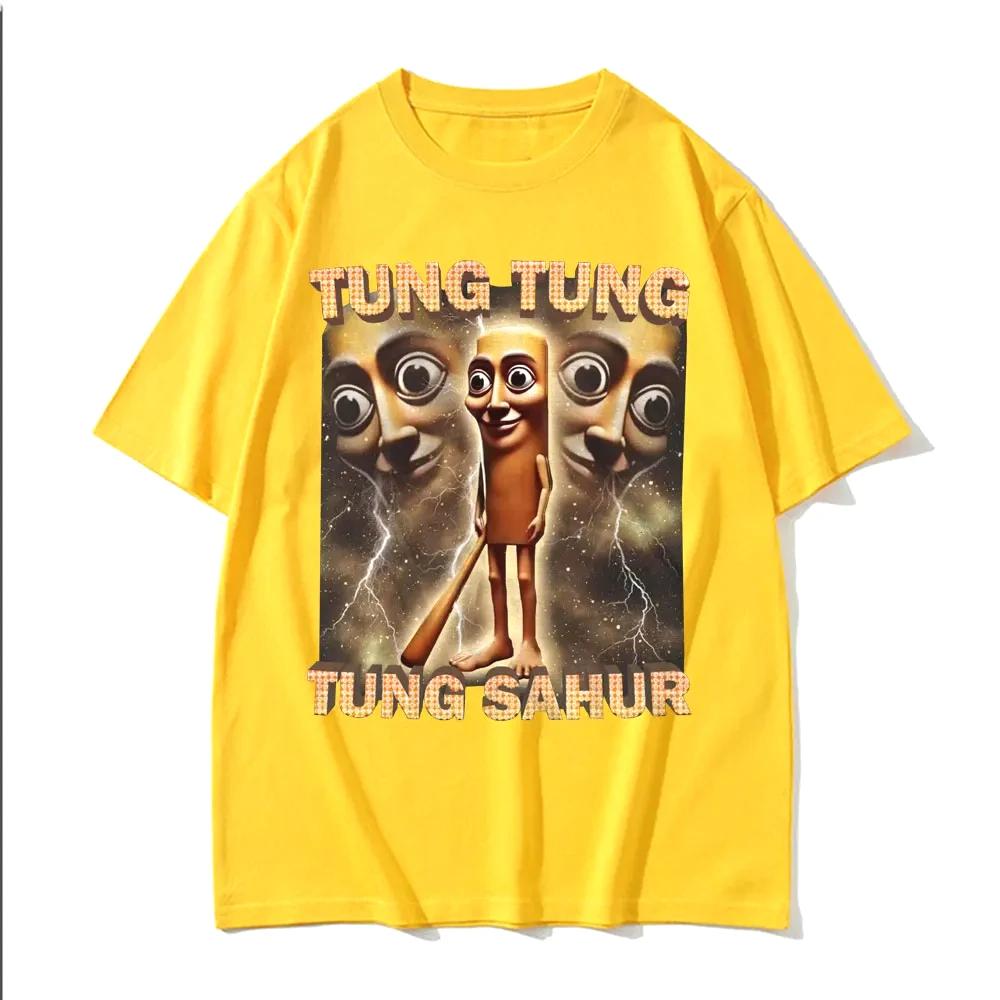 Tung Tung Tung Sahur Funny Baseball Bat Meme T-shirt Women Clothing Fashion Humor Style T Shirts Unisex Summer O-Neck Tops