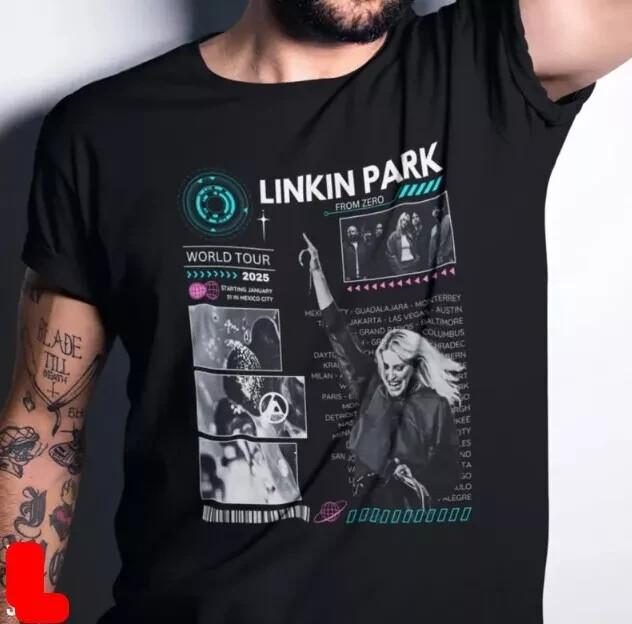 From Zero World Tour 2026 Linkin Park Fans Gift Shirt Band Music Emily New XL