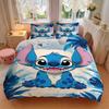 3pcs Stitch Jungle Adventure 1 Cover+2 Pillowcases, Pillow Inserts Not Included, Machine Washable, All-Season Use, Teen and Adult Rooms133