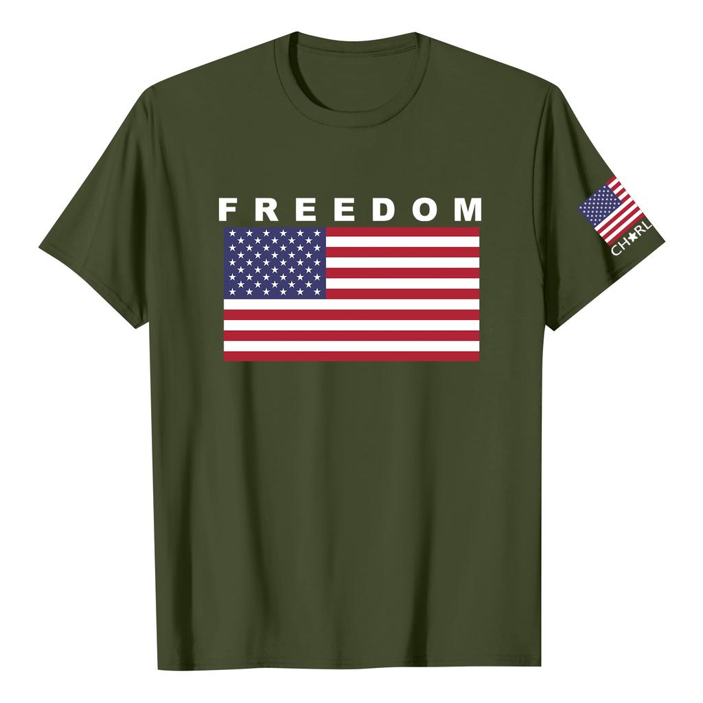 Fashionable Round Neck Short Sleeve Work Clothes Printed Tops For Mens Summer Tops