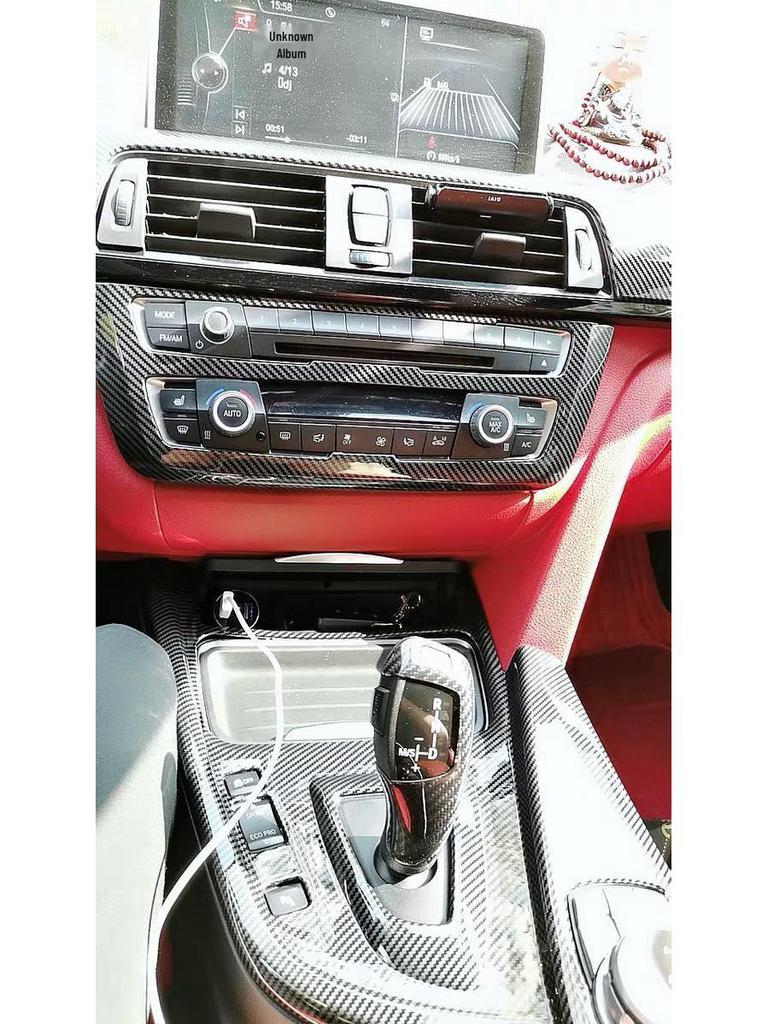 BMW 3 & 4 Series F30 GT Center Console Air Conditioning Panel Carbon Fiber Trim