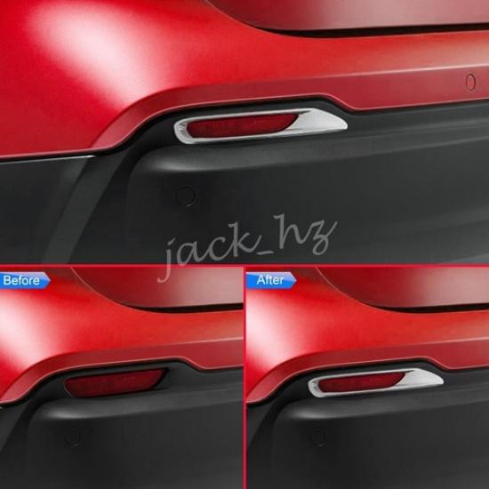 Chrome Rear Bumper Reflector Fog Light Cover For Nissan Qashqai 2018-