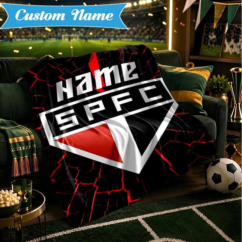 Custom Name SPFC Team Spirit Blanket Lightweight Ideal Bedding Blanket Perfect for Travel, Camping, Living Rooms, Sofas, Christmas Gift